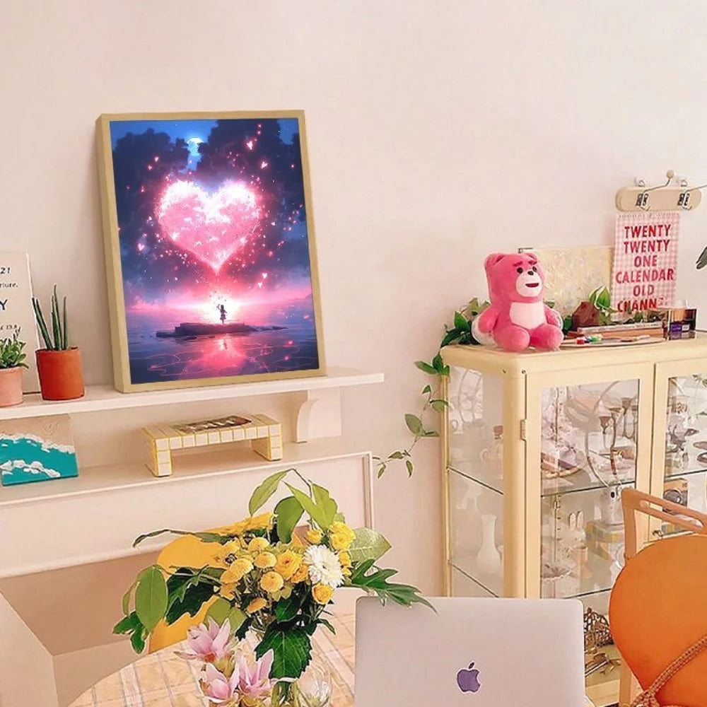 Heart couple. LED frame