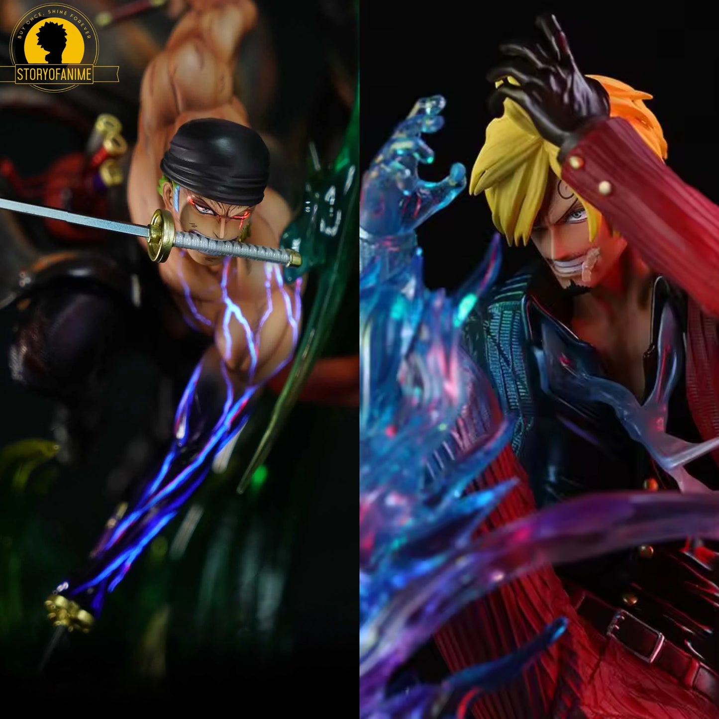 One Piece: Zoro and Sanji Duo. 24cm maxi LED Figure