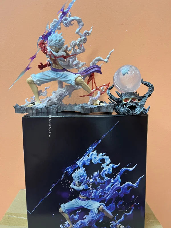 One Piece: Luffy duo Gear 5 Nika+ light ball. Figure 28 cm