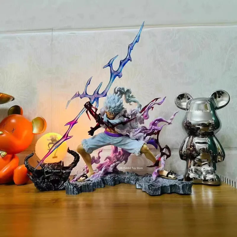 One Piece: Luffy duo Gear 5 Nika+ light ball. Figure 28 cm