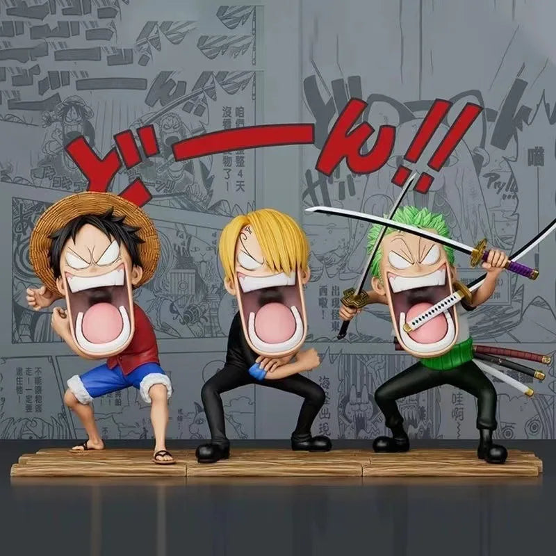 One Piece: Ruffy, Zoro und Sanji. 15cm Figur