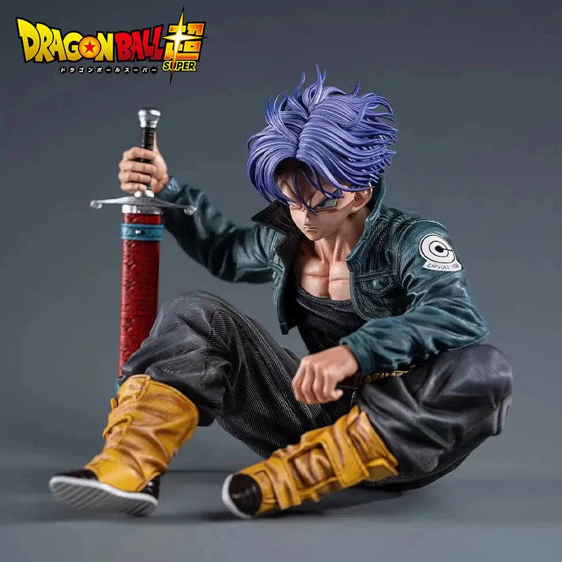 Dragon Ball super: Trunks assis. Figurine 15cm