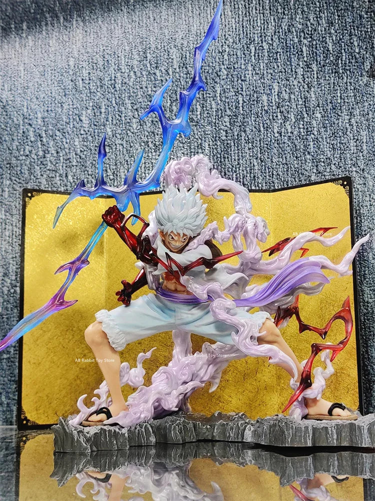One Piece: Luffy duo Gear 5 Nika+ light ball. Figure 28 cm