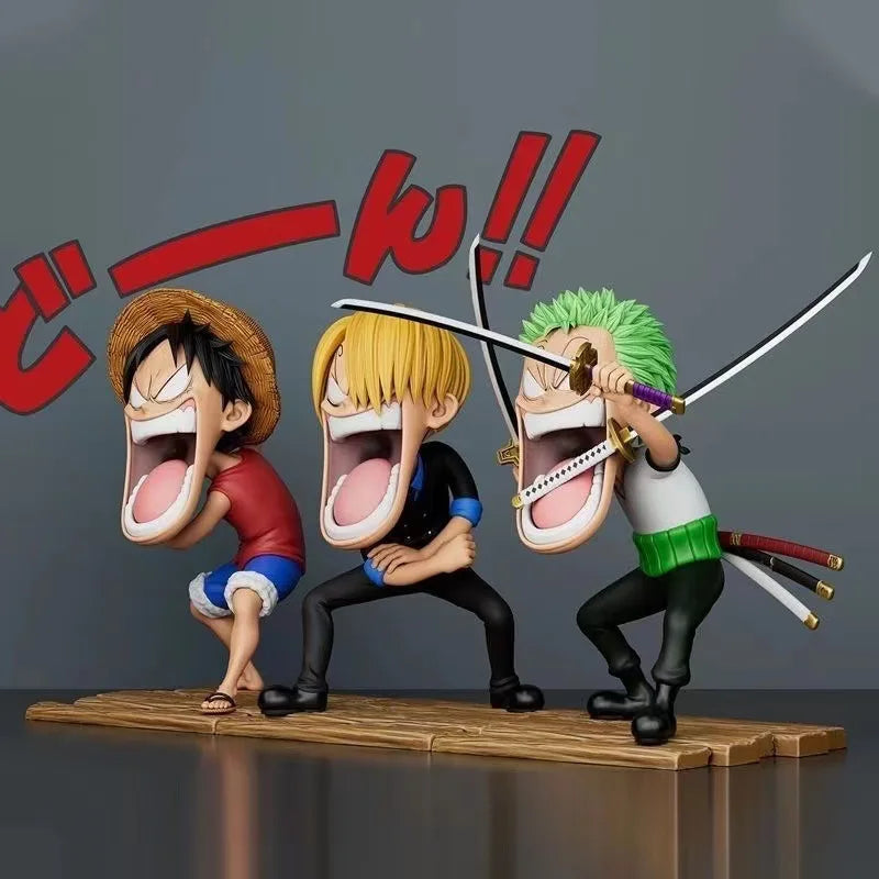 One Piece: Ruffy, Zoro und Sanji. 15cm Figur