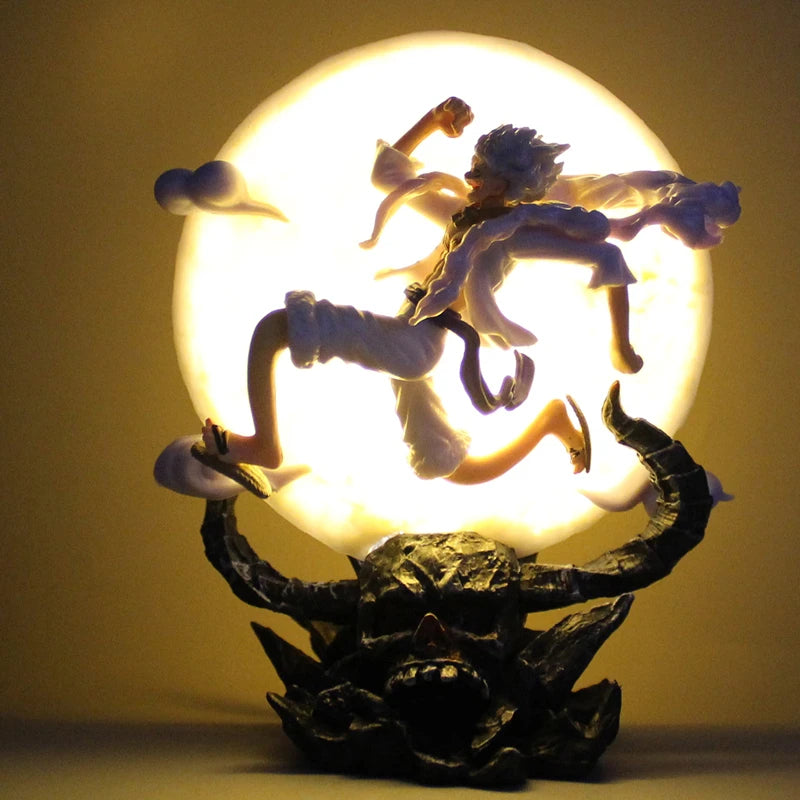 One piece: Luffy gear 5. Figurine LED 15cm