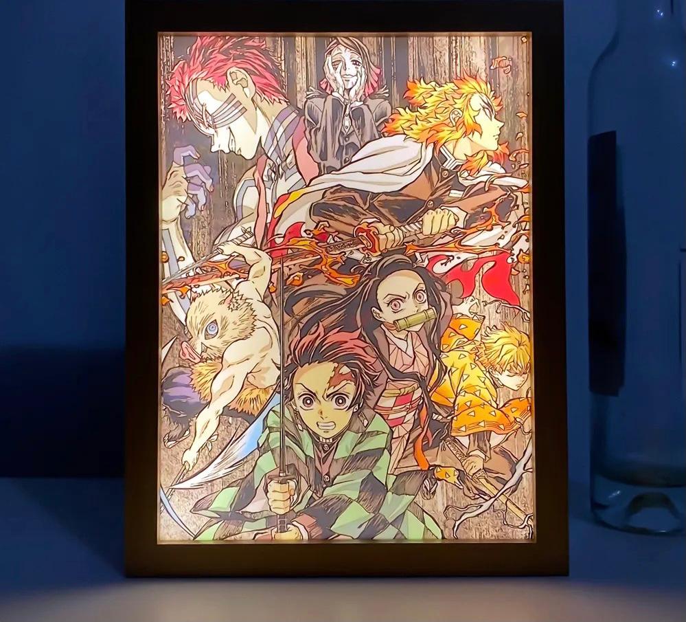 Demon Slayer: Toutes la team. Cadre LED
