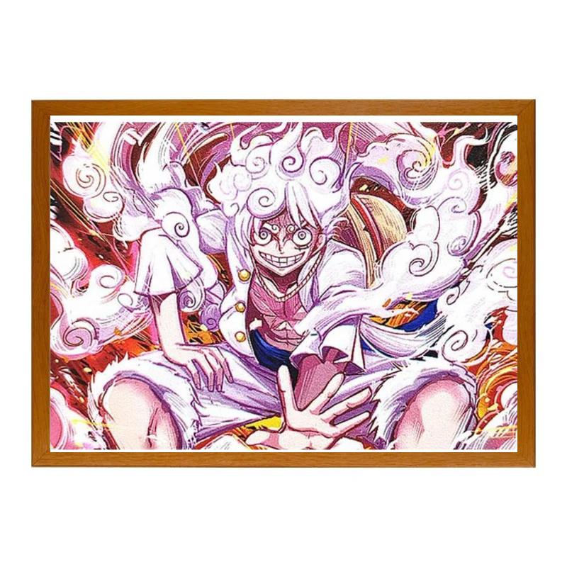 One Piece: Luffy gear 5. Cadre LED