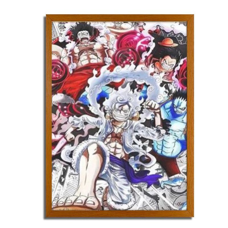 One Piece: Luffy gear 4 et 5. Cadre LED