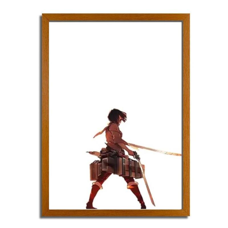 Attaque des Titans : Mikasa face a Eren. Cadre LED