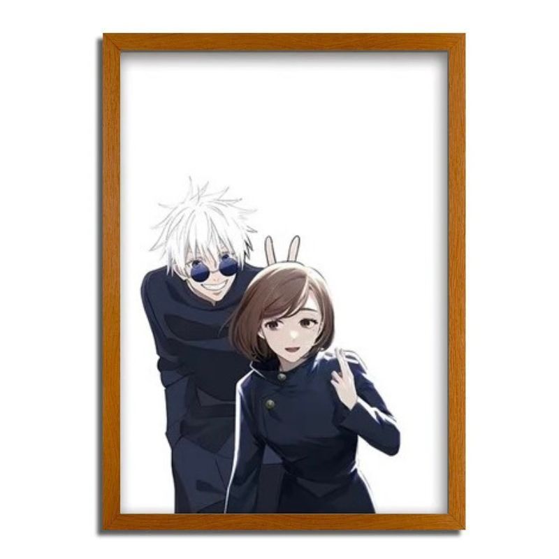 Jujutsu Kaisen:Le trio Gojo,Geto et Shoko. Cadre LED