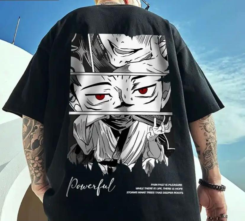 Jujutsu kaisen. Oversize T-shirt Sukuna et Itadori