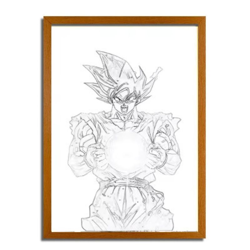 Dragon ball : Goku. Cadre LED