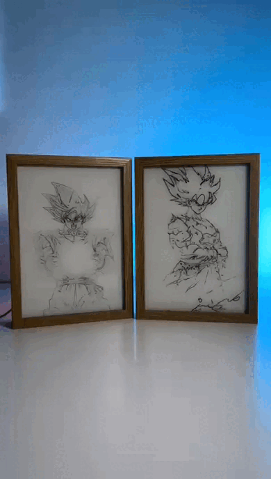 Dragon ball : Goku. Cadre LED