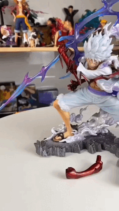 One Piece: Luffy duo Gear 5 Nika+ light ball. Figure 28 cm