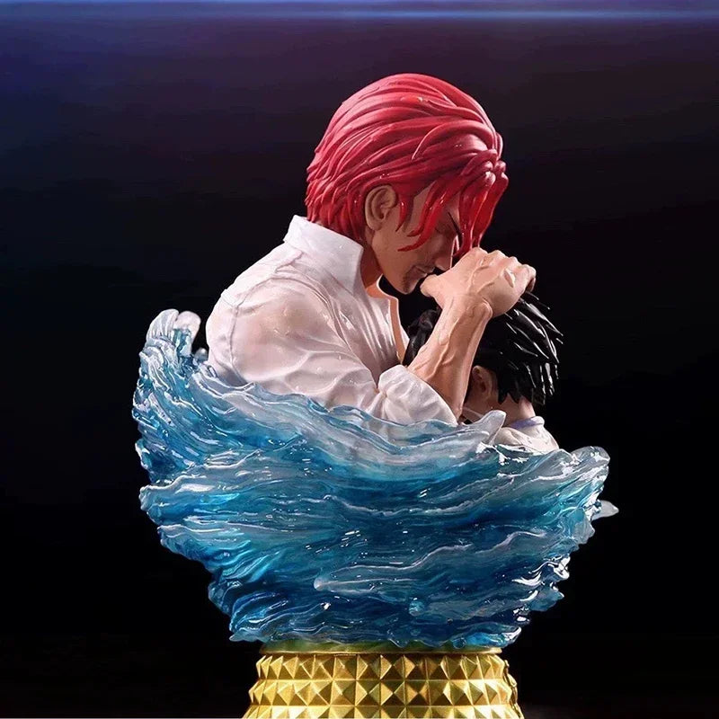 One Piece: Ruffy und Shanks haben einen Arm verloren. 20 cm große Figur