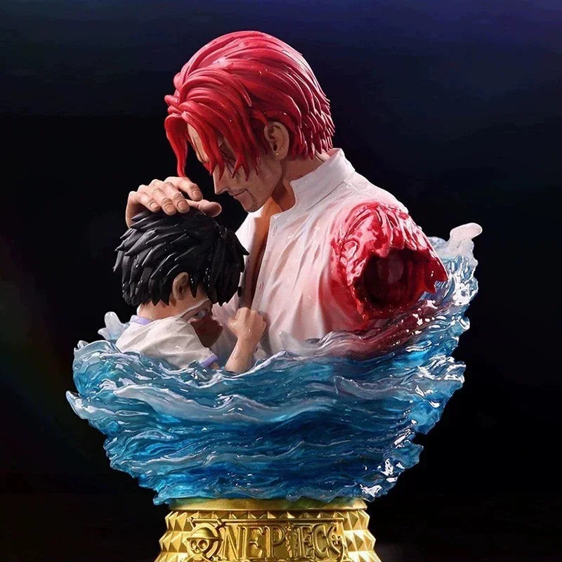 One Piece: Ruffy und Shanks haben einen Arm verloren. 20 cm große Figur