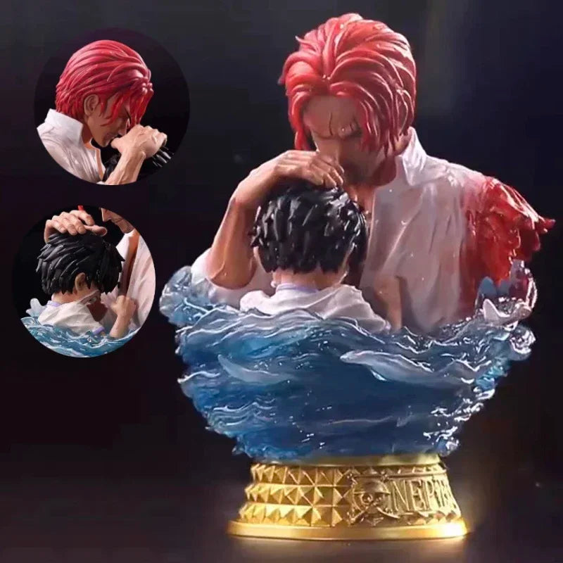 One Piece: Ruffy und Shanks haben einen Arm verloren. 20 cm große Figur