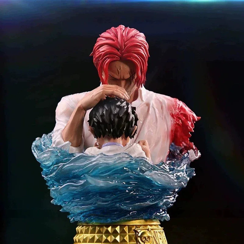 One Piece: Ruffy und Shanks haben einen Arm verloren. 20 cm große Figur