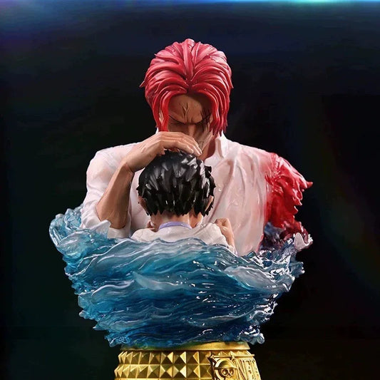 One Piece: Ruffy und Shanks haben einen Arm verloren. 20 cm große Figur