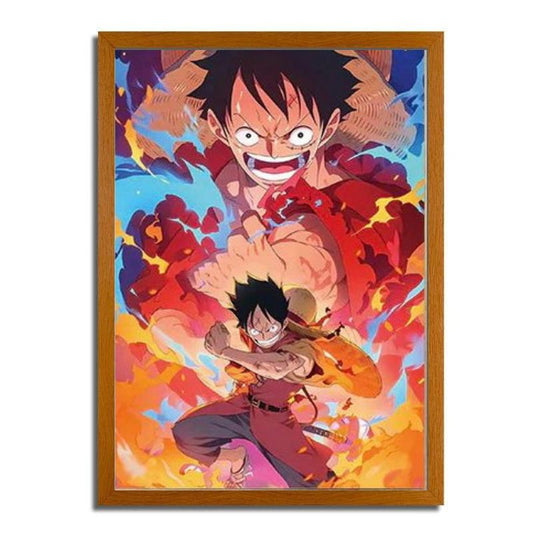 One piece :Luffy Gear second. Cadre LED